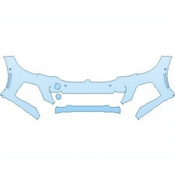 PAINT PROTECTION KIT - 2024 BMW 3 SERIES M-SPORT SEDAN BUMPER WITH SENSORS - PRECUT PPF CLEAR BRA WRAP