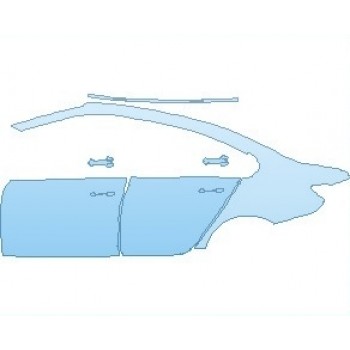 PAINT PROTECTION KIT - 2024 BMW 3 SERIES M-SPORT SEDAN REAR QUARTER PANEL & DOORS LEFT SIDE - PRECUT PPF CLEAR BRA WRAP