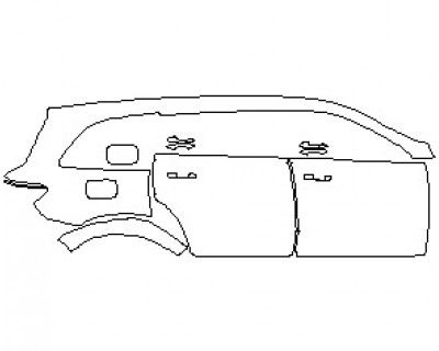 2022 MERCEDES GLS 63 AMG REAR QUARTER PANEL AND DOORS RIGHT SIDE