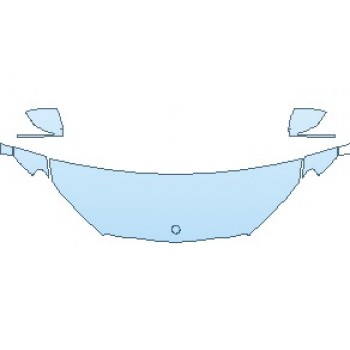 PAINT PROTECTION KIT - 2021 MERCEDES GLS 63 AMG HOOD (NO WRAPPED EDGES) - PRECUT PPF CLEAR BRA WRAP