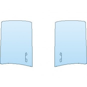 PAINT PROTECTION KIT - 2023 MERCEDES GLS 63 AMG DOORS FRONT - PRECUT PPF CLEAR BRA WRAP