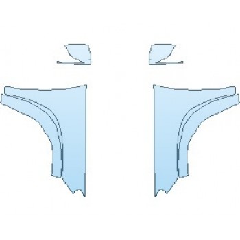 PAINT PROTECTION KIT - 2021 MERCEDES GLS 63 AMG FULL FENDERS (WRAPPED EDGES) - PRECUT PPF CLEAR BRA WRAP