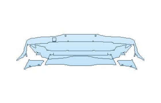 PAINT PROTECTION KIT - 2027 CHEVROLET CORVETTE STINGRAY BASE CONVERTIBLE REAR DIFFUSER WITH SENSORS - PRECUT PPF CLEAR BRA WRAP