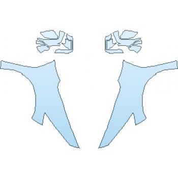 PAINT PROTECTION KIT - 2020 CHEVROLET CORVETTE STINGRAY BASE COUPE FULL FENDERS WITH SPLASH GUARDS WRAP - PRECUT PPF CLEAR BRA WRAP