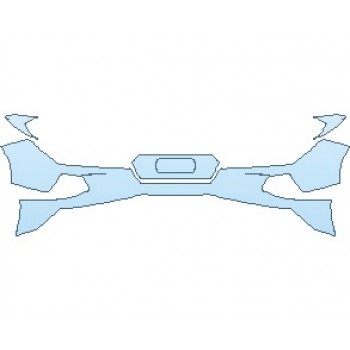 PAINT PROTECTION KIT - 2022 CHEVROLET CORVETTE STINGRAY BASE COUPE REAR BUMPER LOWER WITHOUT SPLASH GUARDS - PRECUT PPF CLEAR BRA WRAP