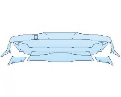 PAINT PROTECTION KIT - 2020 CHEVROLET CORVETTE STINGRAY BASE COUPE REAR DIFFUSER WITH SENSORS - PRECUT PPF CLEAR BRA WRAP