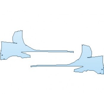 PAINT PROTECTION KIT - 2020 CHEVROLET CORVETTE STINGRAY BASE COUPE ROCKER PANELS - PRECUT PPF CLEAR BRA WRAP