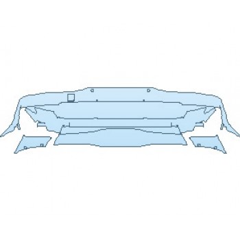 PAINT PROTECTION KIT - 2022 CHEVROLET CORVETTE STINGRAY BASE COUPE REAR DIFFUSER WITH SENSORS - PRECUT PPF CLEAR BRA WRAP