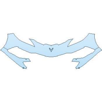 PAINT PROTECTION KIT - 2022 CHEVROLET CORVETTE STINGRAY BASE COUPE BUMPER WITH SEAMS - PRECUT PPF CLEAR BRA WRAP