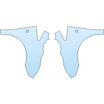 PAINT PROTECTION KIT - 2021 FORD TRANSIT CONNECT XL FULL FENDERS (NO WRAPPED EDGES) - PRECUT PPF CLEAR BRA WRAP