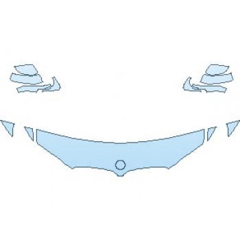 PAINT PROTECTION KIT - 2021 BMW X4 M-SPORT HOOD 18 INCH (NO WRAPPED EDGES) - PRECUT PPF CLEAR BRA WRAP