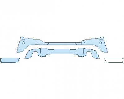 PAINT PROTECTION KIT - 2021 BMW X4 M-SPORT REAR BUMPER LOWER WITH SENSORS - PRECUT PPF CLEAR BRA WRAP