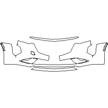 2021 CADILLAC CT4 LUXURY BUMPER WITH LICENSE PLATE BRACKET
