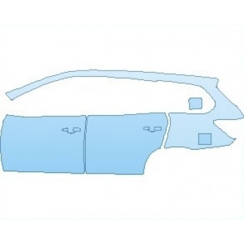 PAINT PROTECTION KIT - 2021 NISSAN PATHFINDER SL REAR QUARTER AND DOORS LEFT SIDE - PRECUT PPF CLEAR BRA WRAP