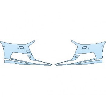 PAINT PROTECTION KIT - 2024 AUDI A8 L BASE BUMPER WITH SENSORS & WASHERS - PRECUT PPF CLEAR BRA WRAP
