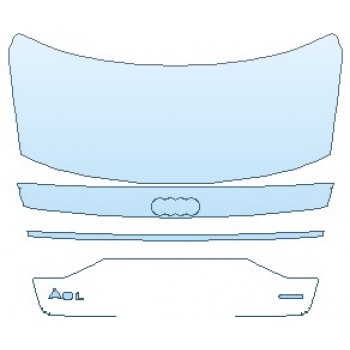 PAINT PROTECTION KIT - 2023 AUDI A8 L BASE REAR DECK LID WITH A8L & QUATTRO EMBLEMS - PRECUT PPF CLEAR BRA WRAP