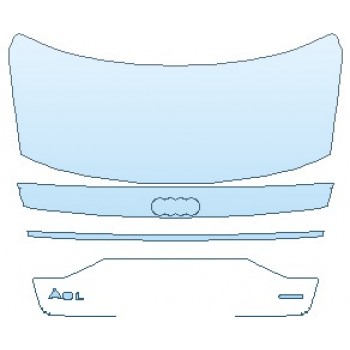 2021 AUDI A8 L BASE REAR DECK LID WITH A8L AND QUATTRO EMBLEMS