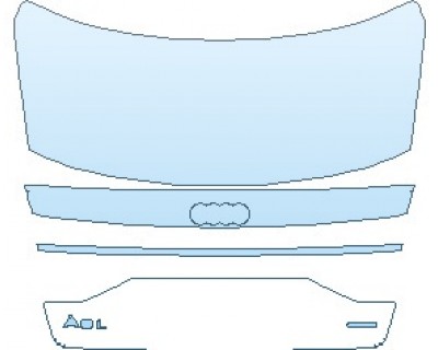 PAINT PROTECTION KIT - 2024 AUDI A8 L BASE REAR DECK LID WITH A8L & QUATTRO EMBLEMS - PRECUT PPF CLEAR BRA WRAP