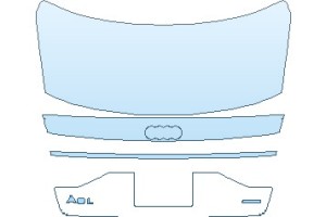 2027 AUDI A8 L BASE REAR DECK LID WITH LICENSE PLATE A8L & QUATTRO EMBLEMS