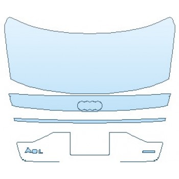 2023 AUDI A8 L BASE REAR DECK LID WITH LICENSE PLATE A8L & QUATTRO EMBLEMS