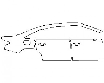 2021 AUDI A8 L BASE REAR QUARTER PANEL AND DOORS RIGHT SIDE