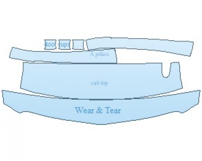 PAINT PROTECTION KIT - 2023 CADILLAC ESCALADE LUXURY STANDARD COMMON WEAR AREA KIT - PRECUT PPF CLEAR BRA WRAP