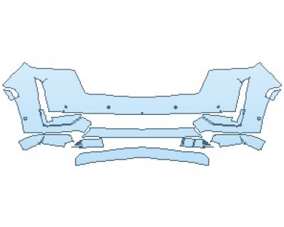 PAINT PROTECTION KIT - 2023 CADILLAC ESCALADE LUXURY STANDARD BUMPER WITH SENSORS - PRECUT PPF CLEAR BRA WRAP