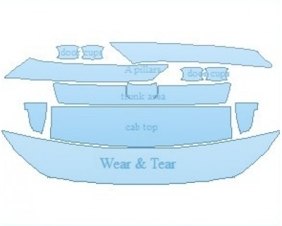 PAINT PROTECTION KIT - 2025 HYUNDAI VENUE SE COMMON WEAR AREA KIT - PRECUT PPF CLEAR BRA WRAP