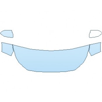 PAINT PROTECTION KIT - 2025 HYUNDAI VENUE SE HOOD (NO WRAPPED EDGES) - PRECUT PPF CLEAR BRA WRAP