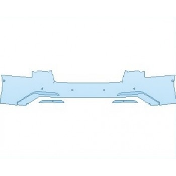 PAINT PROTECTION KIT - 2024 AUDI S6 PREMIUM PLUS REAR BUMPER WITH 6 SENSORS - PRECUT PPF CLEAR BRA WRAP