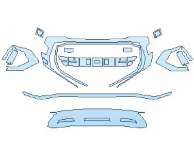 PAINT PROTECTION KIT - 2024 AUDI Q8 S-LINE GRILLE & TRIM - PRECUT PPF CLEAR BRA WRAP