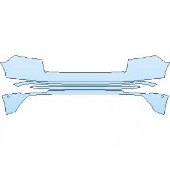 2023 AUDI Q8 S-LINE REAR BUMPER WITH SENSORS