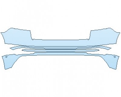 PAINT PROTECTION KIT - 2024 AUDI Q8 S-LINE REAR BUMPER WITH SENSORS - PRECUT PPF CLEAR BRA WRAP