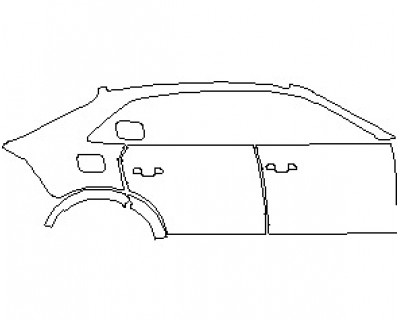 2021 AUDI Q8 S-LINE REAR QUARTER PANEL AND DOORS RIGHT SIDE
