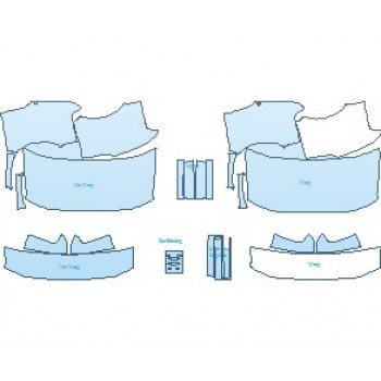 Precut PPF Kit – Clear Bra Paint Protection Film PAINT PROTECTION KIT - 2021 GMC SAVANA PASSENGER AROUND LIGHTS - PRECUT PPF CLEAR BRA WRAP