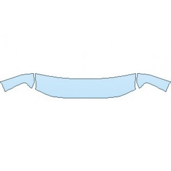 PAINT PROTECTION KIT - 2023 GMC SAVANA PASSENGER HOOD (WRAPPED EDGES) - PRECUT PPF CLEAR BRA WRAP