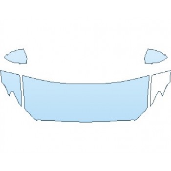 PAINT PROTECTION KIT - 2021 VOLVO V60 R DESIGN WITH EXTERIOR STYLING KIT HOOD (WRAPPED EDGES) - PRECUT PPF CLEAR BRA WRAP