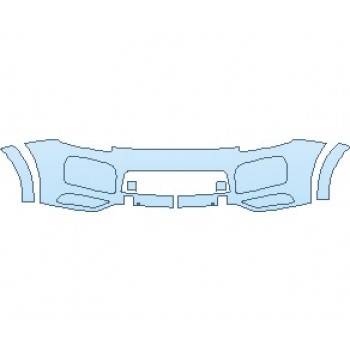 PAINT PROTECTION KIT - 2022 PORSCHE CAYENNE COUPE GTS BUMPER WITH SENSORS - PRECUT PPF CLEAR BRA WRAP