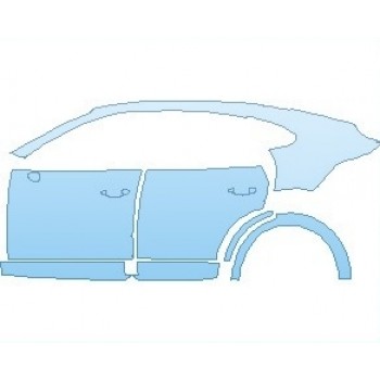PAINT PROTECTION KIT - 2022 PORSCHE CAYENNE COUPE GTS REAR QUARTER PANEL AND DOORS LEFT SIDE - PRECUT PPF CLEAR BRA WRAP