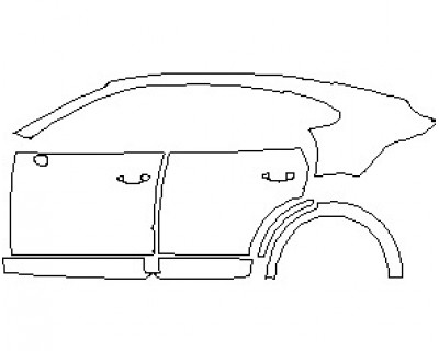 2021 PORSCHE CAYENNE COUPE GTS REAR QUARTER PANEL AND DOORS LEFT SIDE