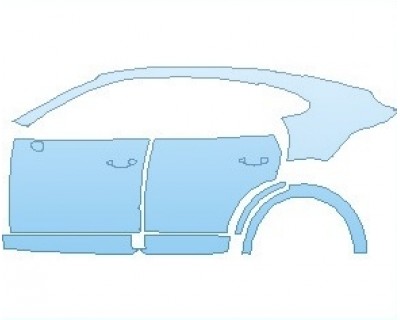 PAINT PROTECTION KIT - 2022 PORSCHE CAYENNE COUPE GTS REAR QUARTER PANEL AND DOORS LEFT SIDE - PRECUT PPF CLEAR BRA WRAP