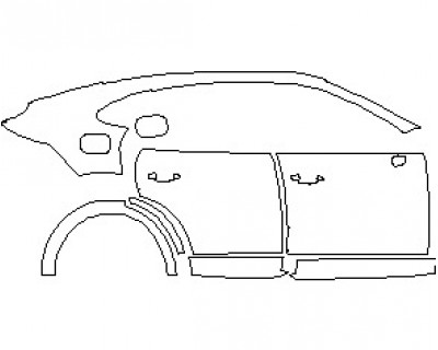 2022 PORSCHE CAYENNE COUPE GTS REAR QUARTER PANEL AND DOORS RIGHT SIDE