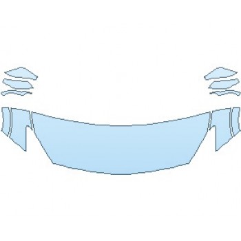 PAINT PROTECTION KIT - 2019 INFINITI QX30 PREMIUM HOOD KIT (WRAPPED EDGES) - PRECUT PPF CLEAR BRA WRAP