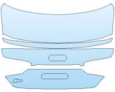 PAINT PROTECTION KIT - 2024 AUDI S5 PREMIUM COUPE REAR DECK LID WITH S5 EMBLEM - PRECUT PPF CLEAR BRA WRAP