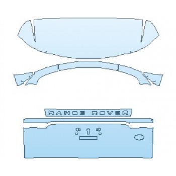 PAINT PROTECTION KIT - 2022 LAND ROVER RANGE ROVER EVOQUE S REAR HATCH WITH LAND ROVER EMBLEM - PRECUT PPF CLEAR BRA WRAP