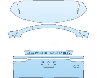 PAINT PROTECTION KIT - 2023 LAND ROVER RANGE ROVER EVOQUE SE REAR HATCH WITH LAND ROVER EMBLEM - PRECUT PPF CLEAR BRA WRAP
