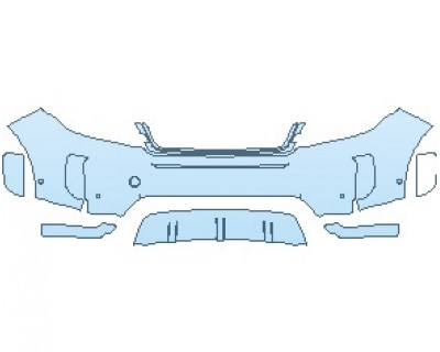 PAINT PROTECTION KIT - 2023 LAND ROVER RANGE ROVER EVOQUE SE BUMPER WITH SENSORS - PRECUT PPF CLEAR BRA WRAP