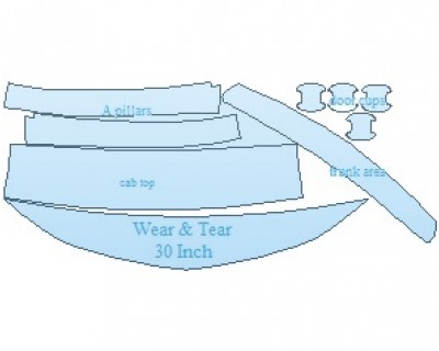 PAINT PROTECTION KIT - 2021 CHEVROLET EQUINOX LT COMMON WEAR AREA KIT - PRECUT PPF CLEAR BRA WRAP