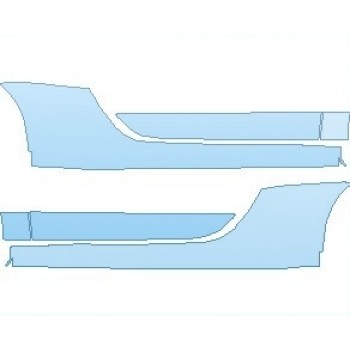 PAINT PROTECTION KIT - 2023 PORSCHE 911 SPEEDSTER ROCKER PANELS COVERAGE COVERS TEXTURED PAINT - PRECUT PPF CLEAR BRA WRAP