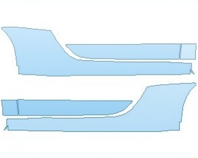 PAINT PROTECTION KIT - 2023 PORSCHE 911 SPEEDSTER ROCKER PANELS COVERAGE COVERS TEXTURED PAINT - PRECUT PPF CLEAR BRA WRAP